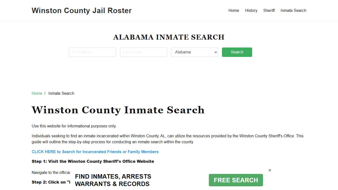 Winston County, AL Detainee Lookup